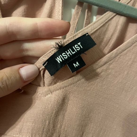 Wishlist- V NECK PLEATED DETAIL WASHED DRESS - Picture 3 of 3